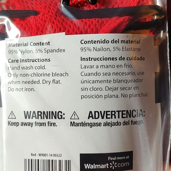 Black and Red Fishnet Tights - Picture 2 of 4